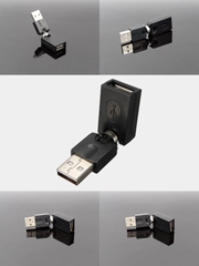 Поворотный адаптер переходник, угловой USB 2.0, штекер USB гнездо 360 градусов