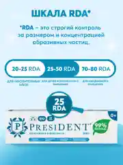 Зубная паста детская PRESIDENT 0+ Zero (25 RDA), 32 г