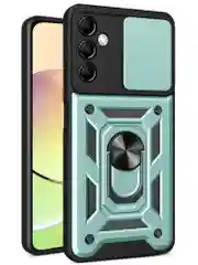 Зеленый чехол противоударный armors для Samsung A14 / Самсунг А14 с защитой камеры
