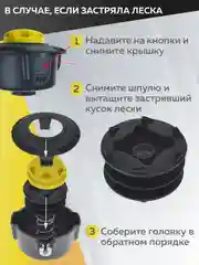 Катушка для триммера 27 М10 х 1,25 мм подобие Patriot DL 1206, Чеглок