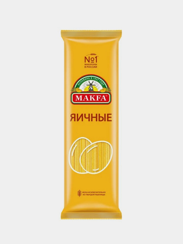 Макаронные изделия MAKFA "Яичные", лапша длинная, 450 г