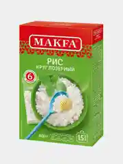 Рис шлифованный круглозерный MAKFA, в пакетиках, 400 г