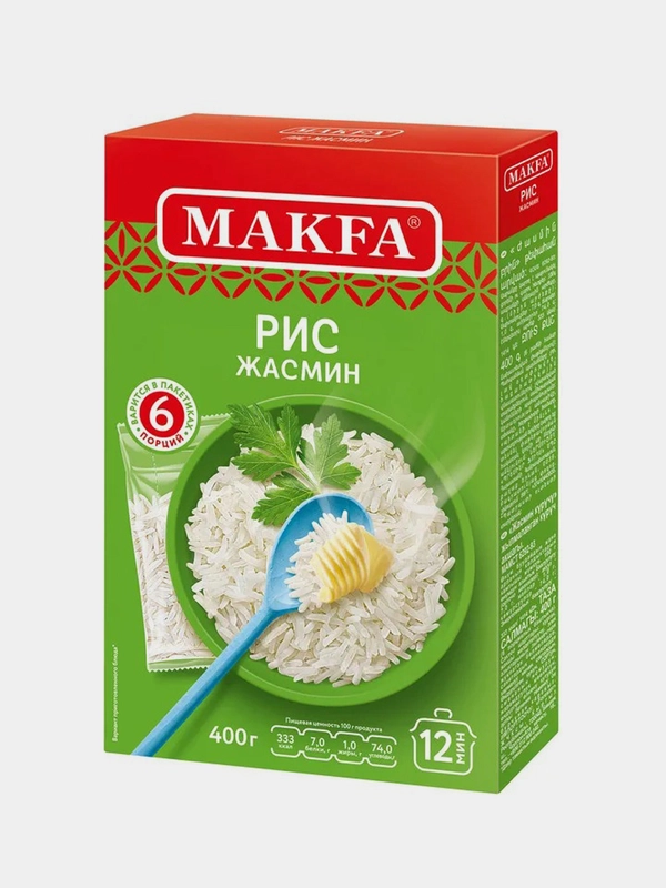 Крупа рисовая шлифованная Makfa Жасмин, 400 г
