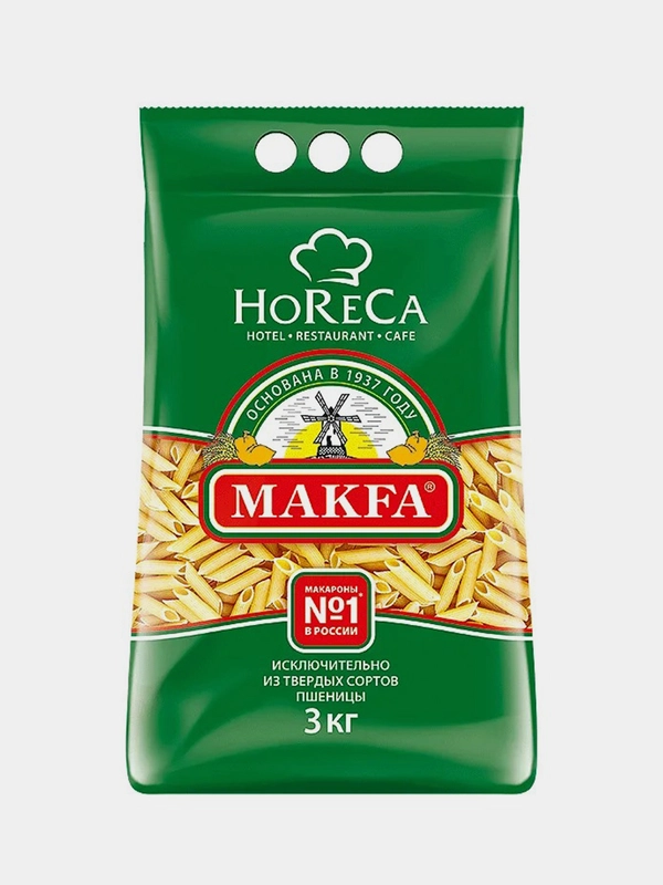 Макаронные изделия Makfa Перья, 3 кг