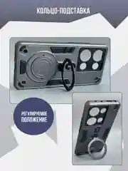 Тёмно-серый противоударный чехол для Xiaomi Note 13 4G, Xiaomi Note 13 pro 4G /  Poco M6 Pro 4G
