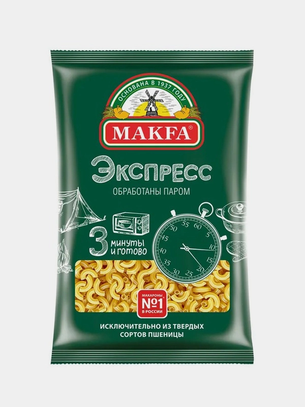 Макаронные изделия Makfa Рожки Экспресс, 400 г