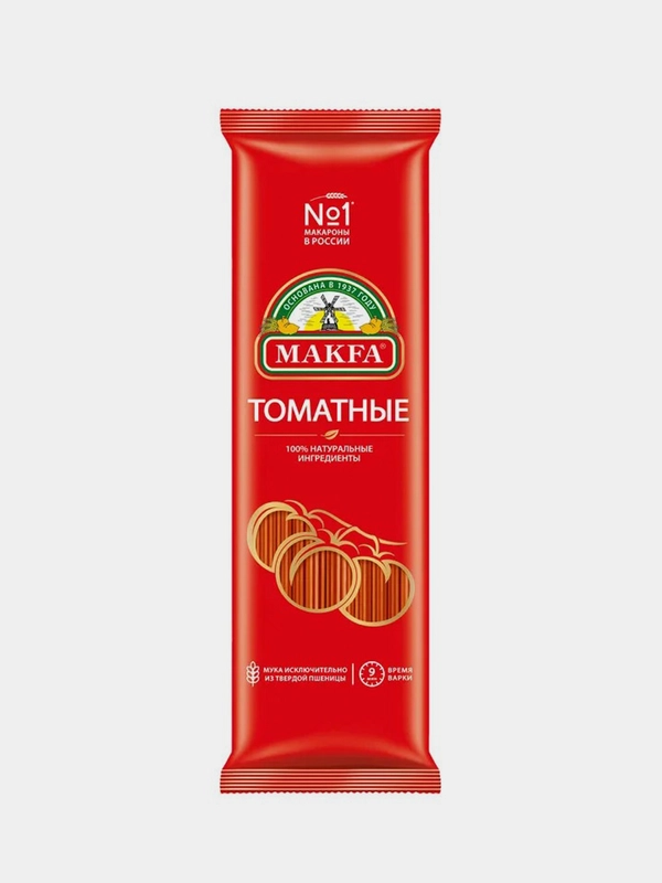 Макаронные изделия Makfa Спагетти, томатные, 500 г