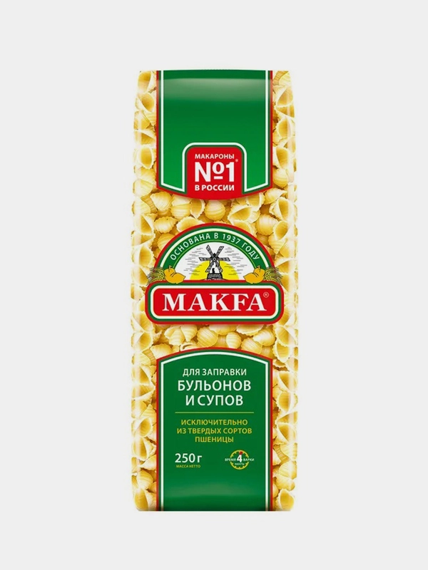 Макаронные изделия Makfa Ракушечки, 250 г