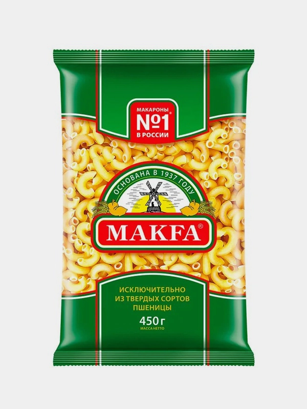 Макаронные изделия Makfa Рожки гладкие, 450 г
