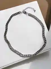 Серый меланж массивная цепь
