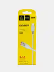 USB-кабель Denmen D01T, Type-C, белый, 1.0 м