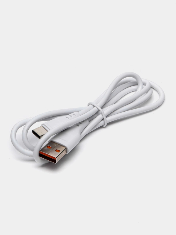 USB-кабель Denmen D01T, Type-C, белый, 1.0 м