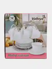 Прозрачный набор чайный на подставке Valleya 12 предметов