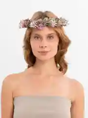 Фиолетовый венок на голову с цветами