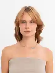 Модное cеребряное ожерелье с сердечком