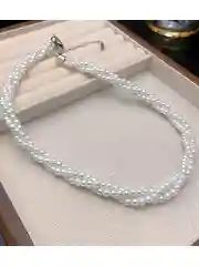 Белый ожерелье из жемчуга, чокер на шею, цепочка