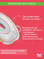 Голубой круг надувной на шею для купания новорожденных 0+