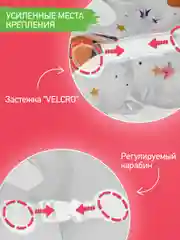 Голубой круг надувной на шею для купания новорожденных 0+