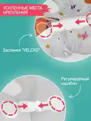 Коралловый меланж круг надувной на шею для купания новорожденных 0+
