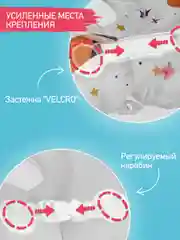Голубой круг надувной на шею для купания новорожденных 0+