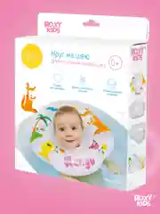 Белый круг надувной на шею для купания новорожденных 0+