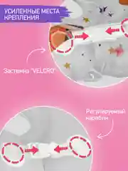 Белый круг надувной на шею для купания новорожденных 0+