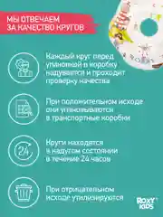 Бирюзовый круг надувной на шею для купания новорожденных 0+