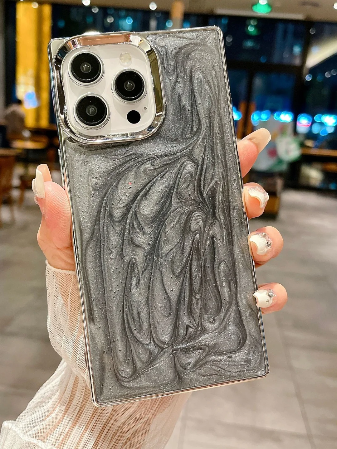 Белый чехол для айфон (iPhone) 13 14 15 Pro Max силиконовый