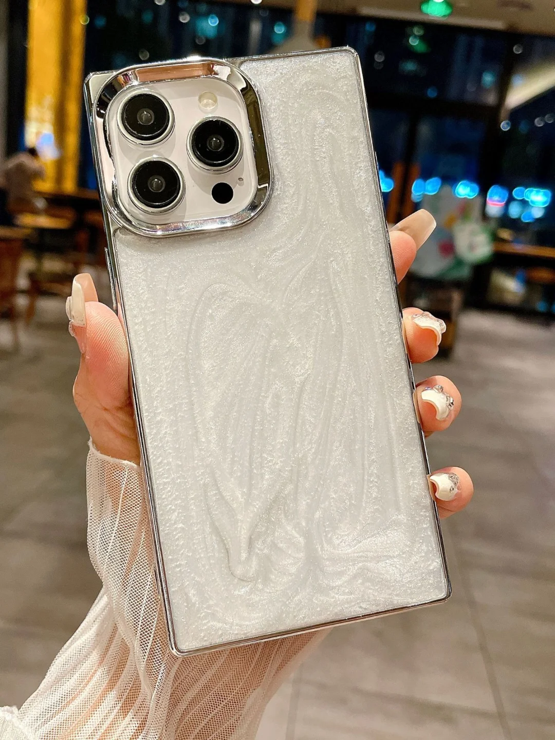 Белый чехол для айфон (iPhone) 13 14 15 Pro Max силиконовый