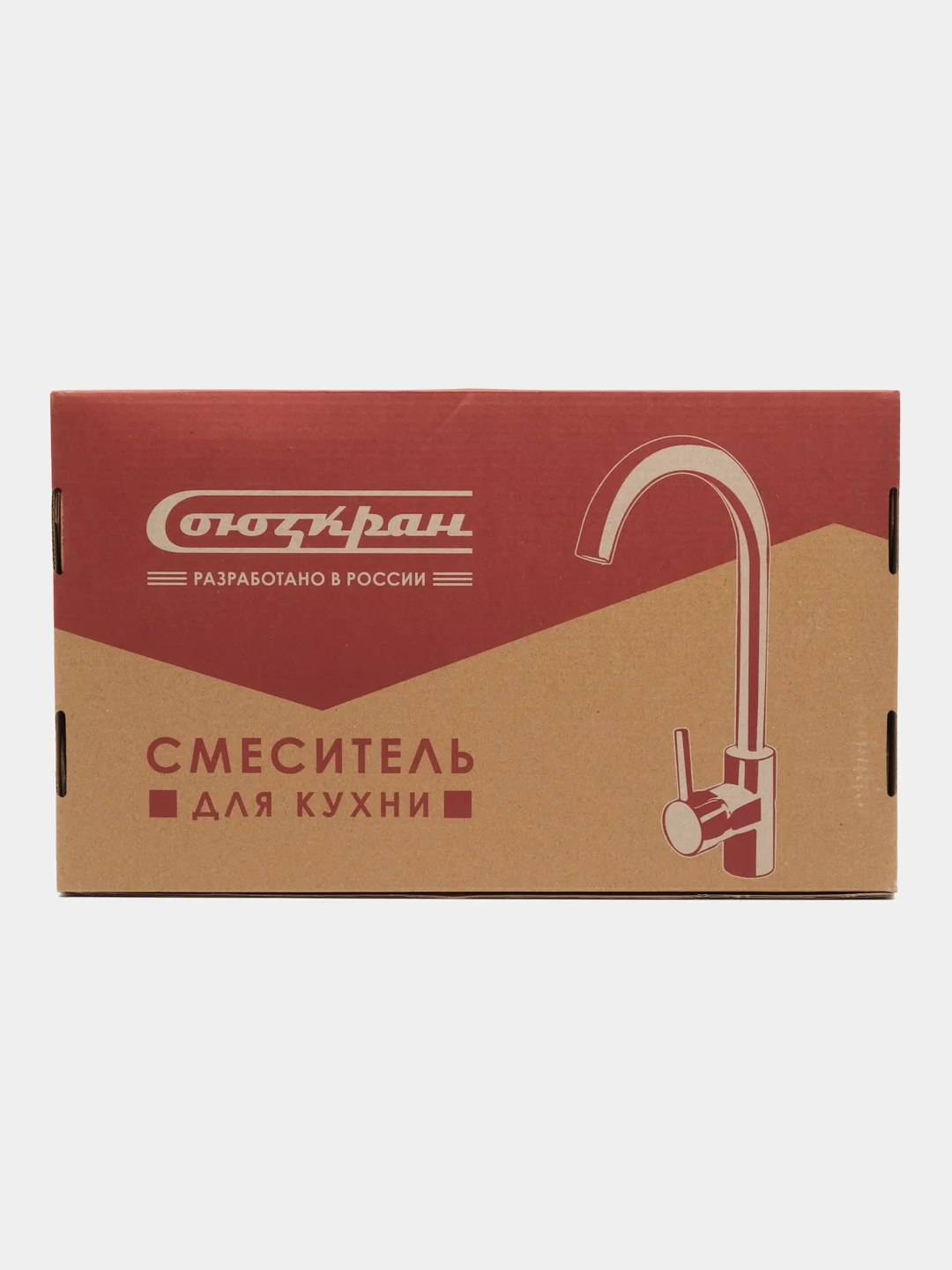 СоюзКран Смеситель для кухни, поворотный излив 35см, керам. картридж 35мм, нерж. Сталь