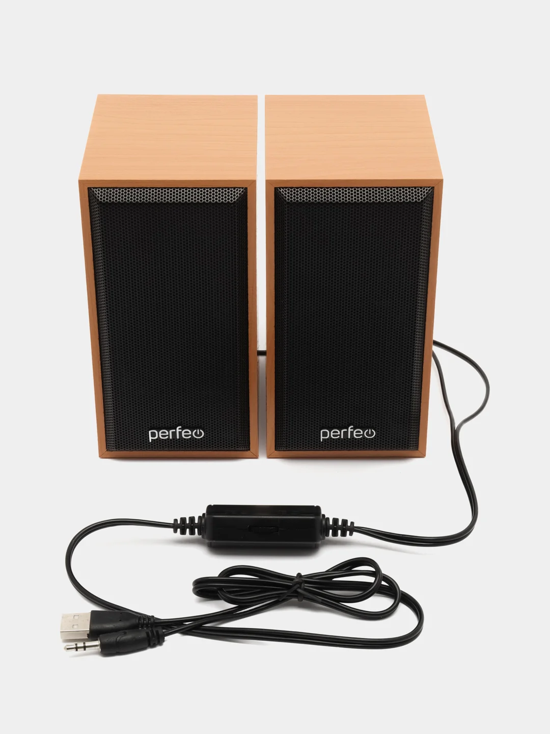 Perfeo колонки "CABINET" 2.0, мощность 2х3 Вт (RMS), белый дуб, USB