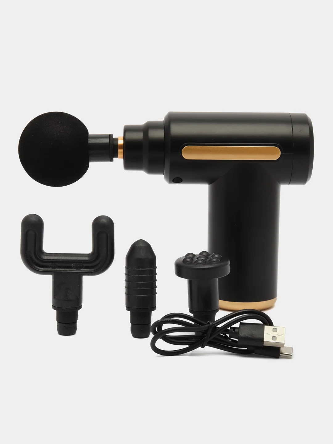 Массажер (массажный ударный пистолет) Massage Gun, чёрный
