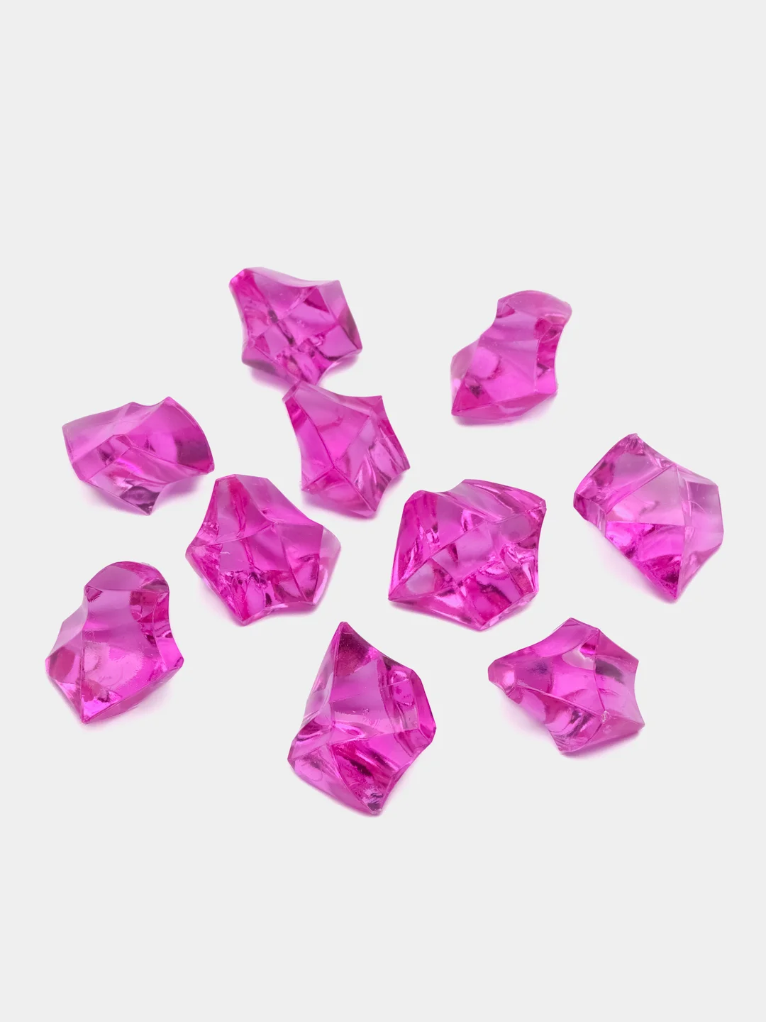 Розовый камни для декора, большие, кристаллы, 50 шт, Color Si