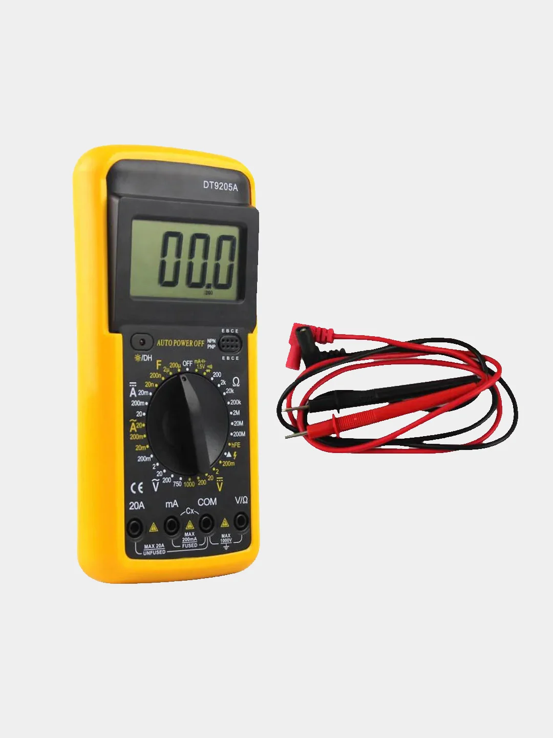 Мультиметр цифровой Dt9205a, профессиональный, в резиновом чехле