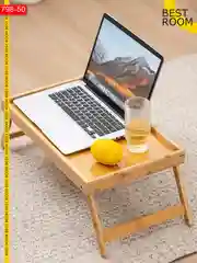 Столик для завтрака складной бамбуковый Best Room / поднос деревянный для ноутбука