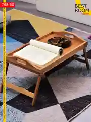 Столик для завтрака складной бамбуковый Best Room / поднос деревянный для ноутбука