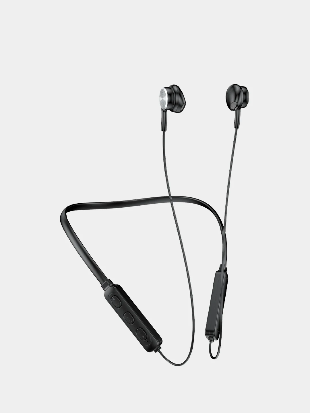 Черный наушники беспроводные, гарнитура спортивные с ободком Bluetooth на шею