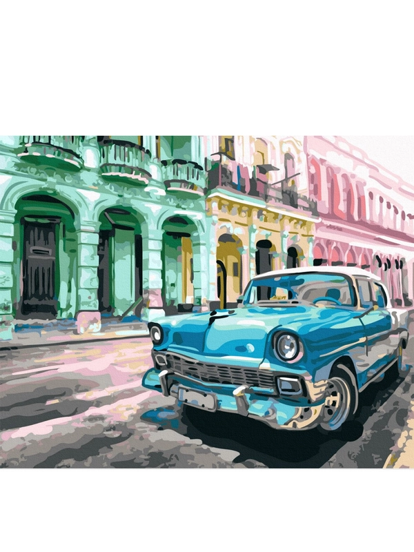 Картина по номерам Chevrolet Bel Air, на холсте, с подрамником, 40 х 50