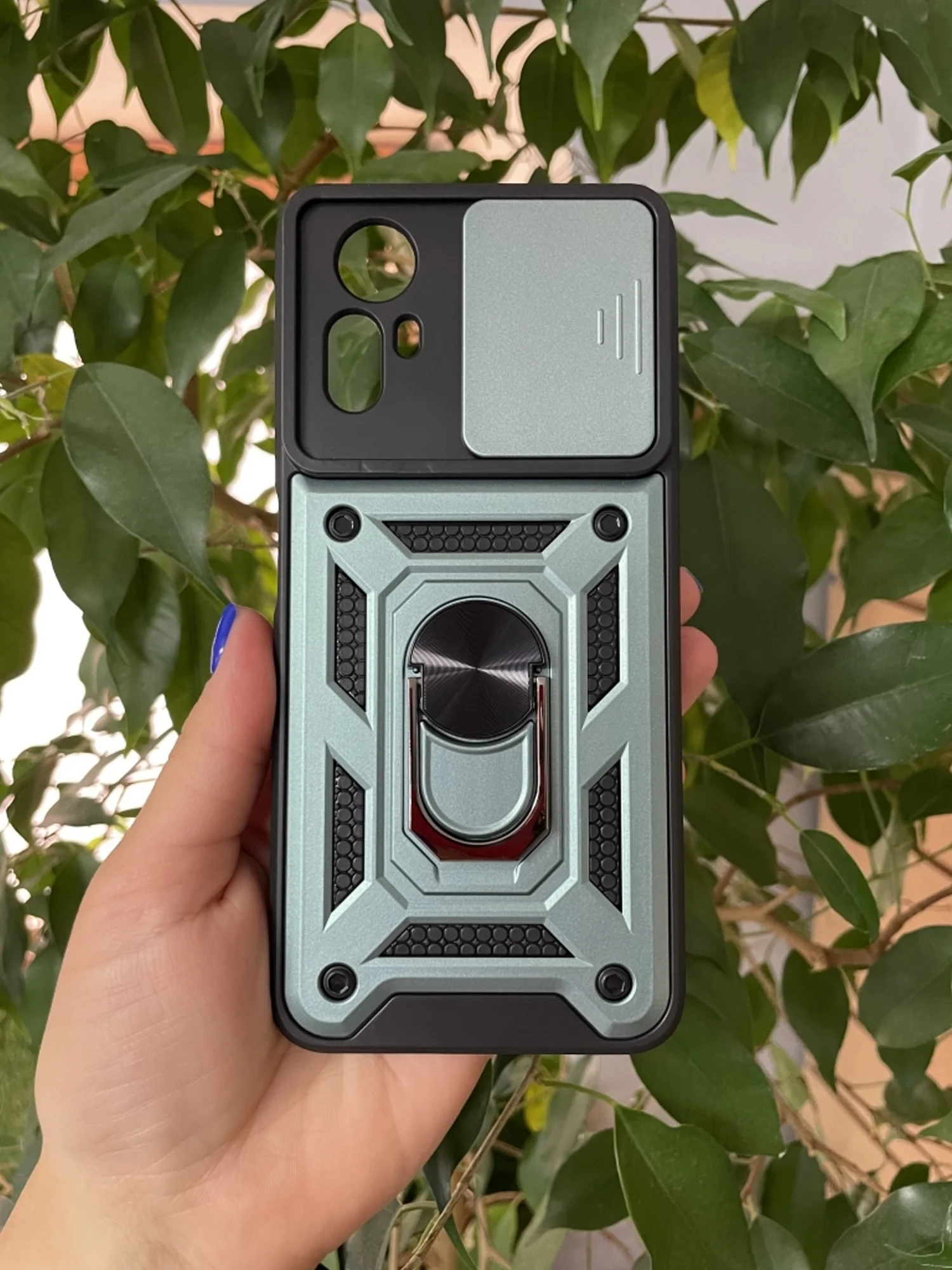 Зеленый чехол противоударный armors для Xiaomi Redmi Note 12S / Редми Нот 12S с защитой камеры