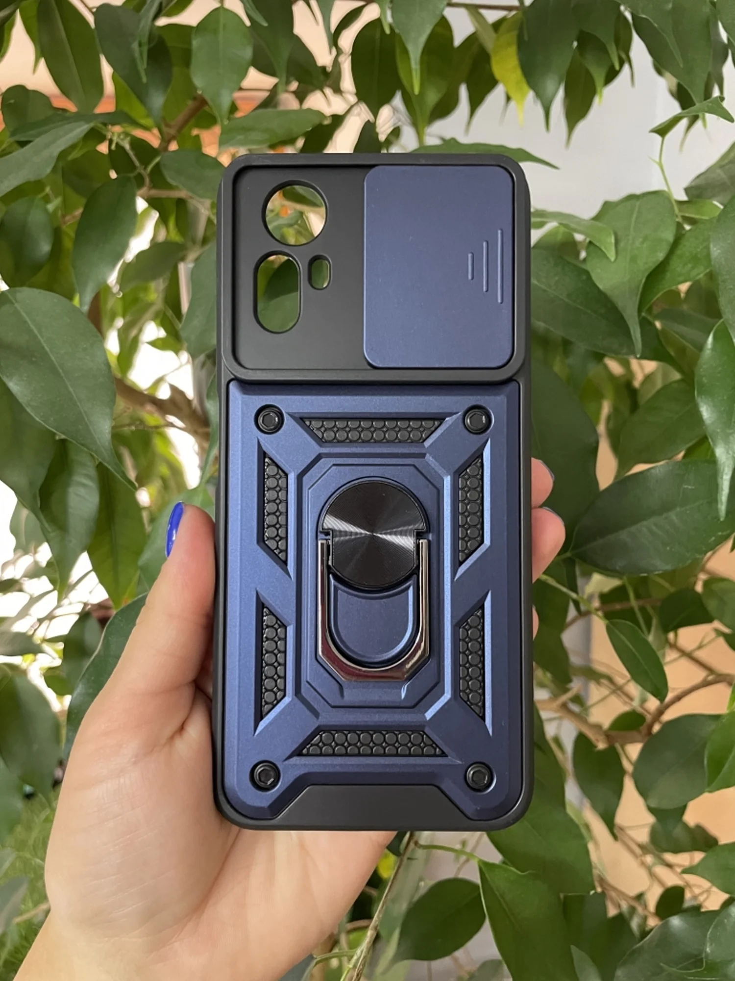 Темно-синий чехол противоударный armors для Xiaomi Redmi Note 12S / Редми Нот 12S с защитой камеры
