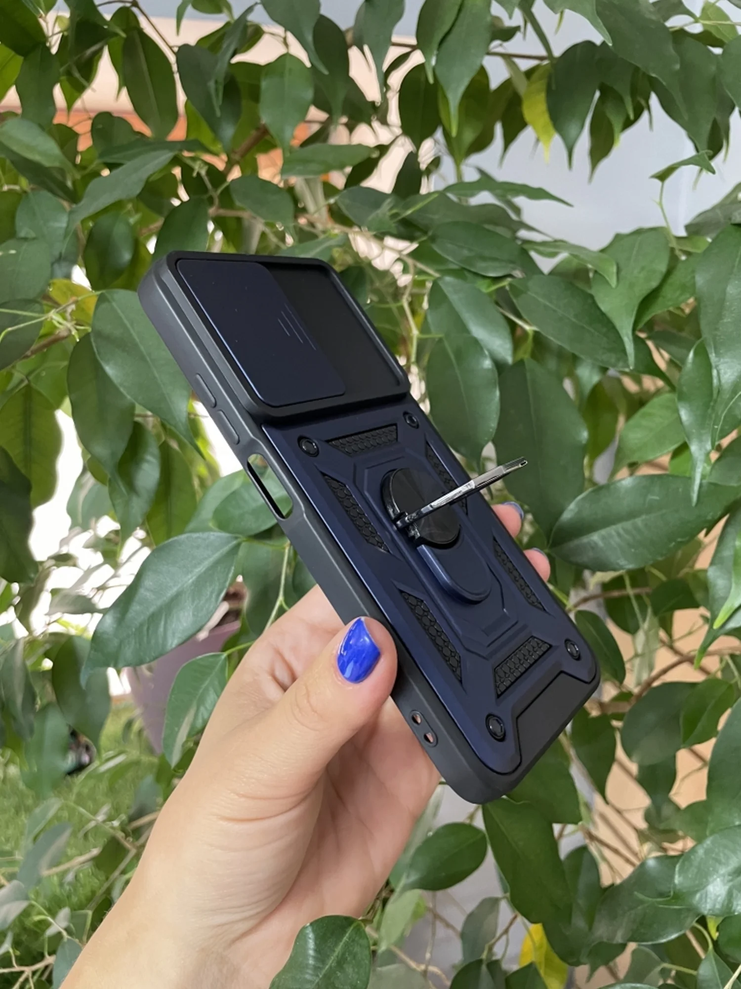 Темно-синий чехол противоударный armors для Xiaomi Redmi Note 12S / Редми Нот 12S с защитой камеры