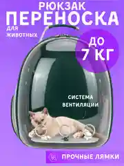 Зеленый рюкзак переноска для кошек и собак