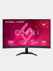 Черный игровой монитор 24" изогнутый ViewSonic VX2468-PC-MHD VA экран Full HD 165Гц