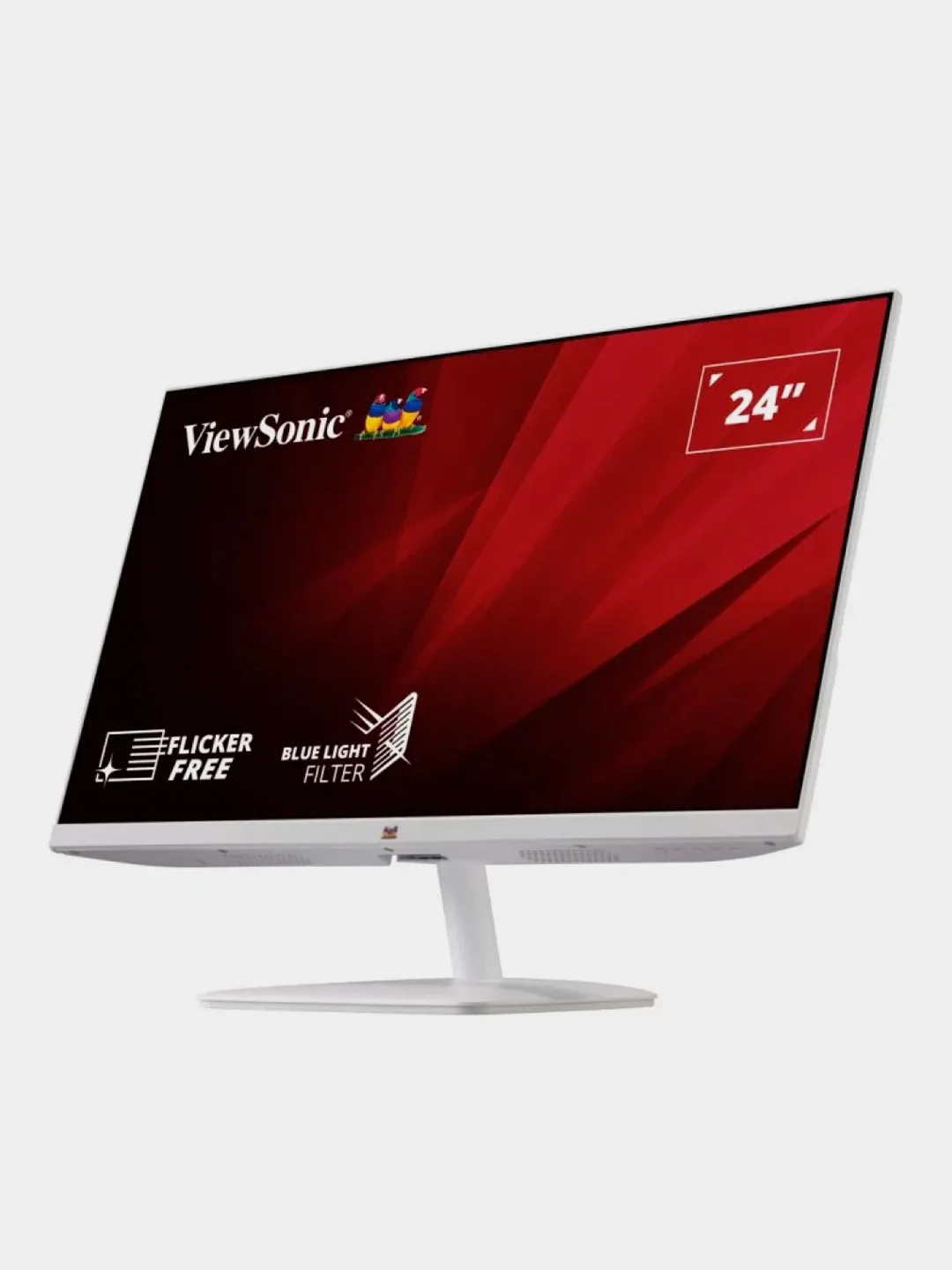 Белый монитор 24" для дома и офиса ViewSonic VA2430-H-W-6 VA экран Full HD белый