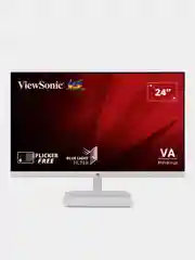 Белый монитор 24" для дома и офиса ViewSonic VA2430-H-W-6 VA экран Full HD белый