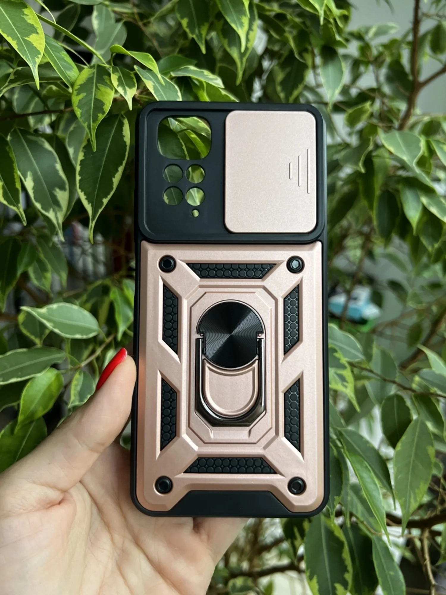 Розовый чехол противоударный armors для Xiaomi Redmi Note 11 и Note 11S 4G с защитой камеры
