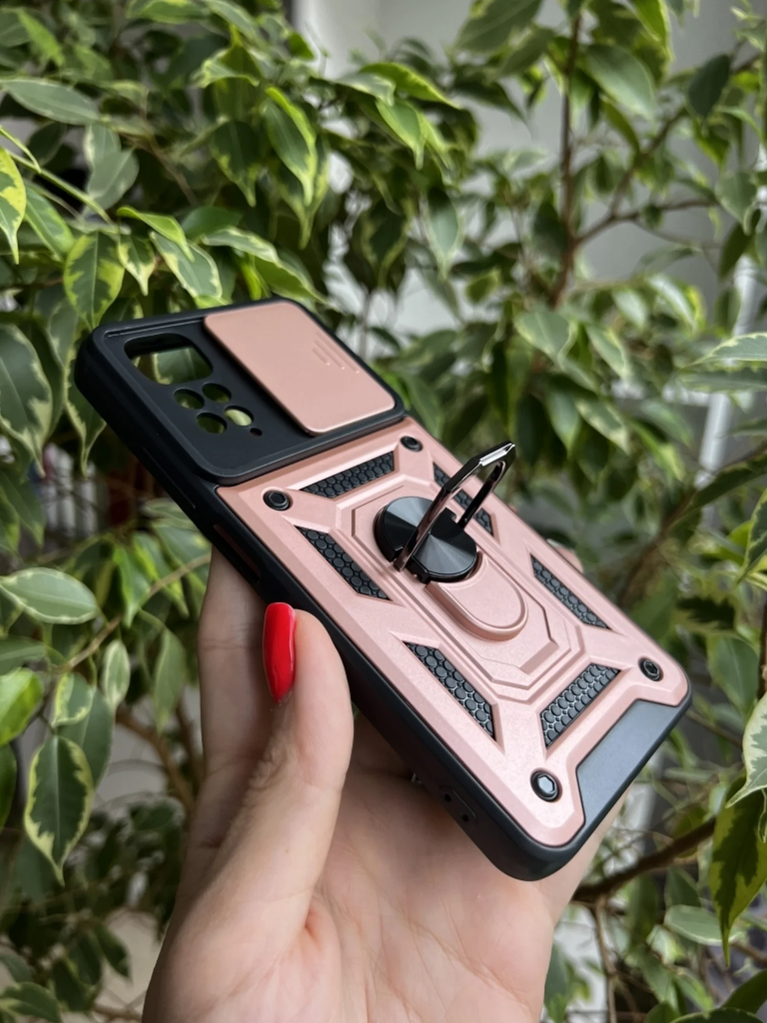 Розовый чехол противоударный armors для Xiaomi Redmi Note 11 и Note 11S 4G с защитой камеры