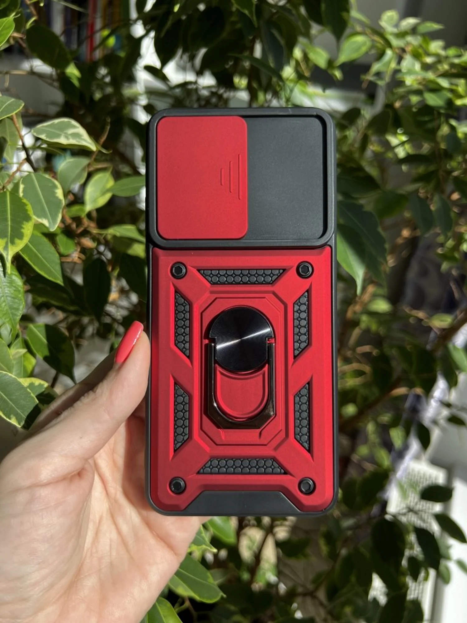 Красный чехол противоударный armors для Xiaomi Redmi Note 11 и Note 11S 4G с защитой камеры