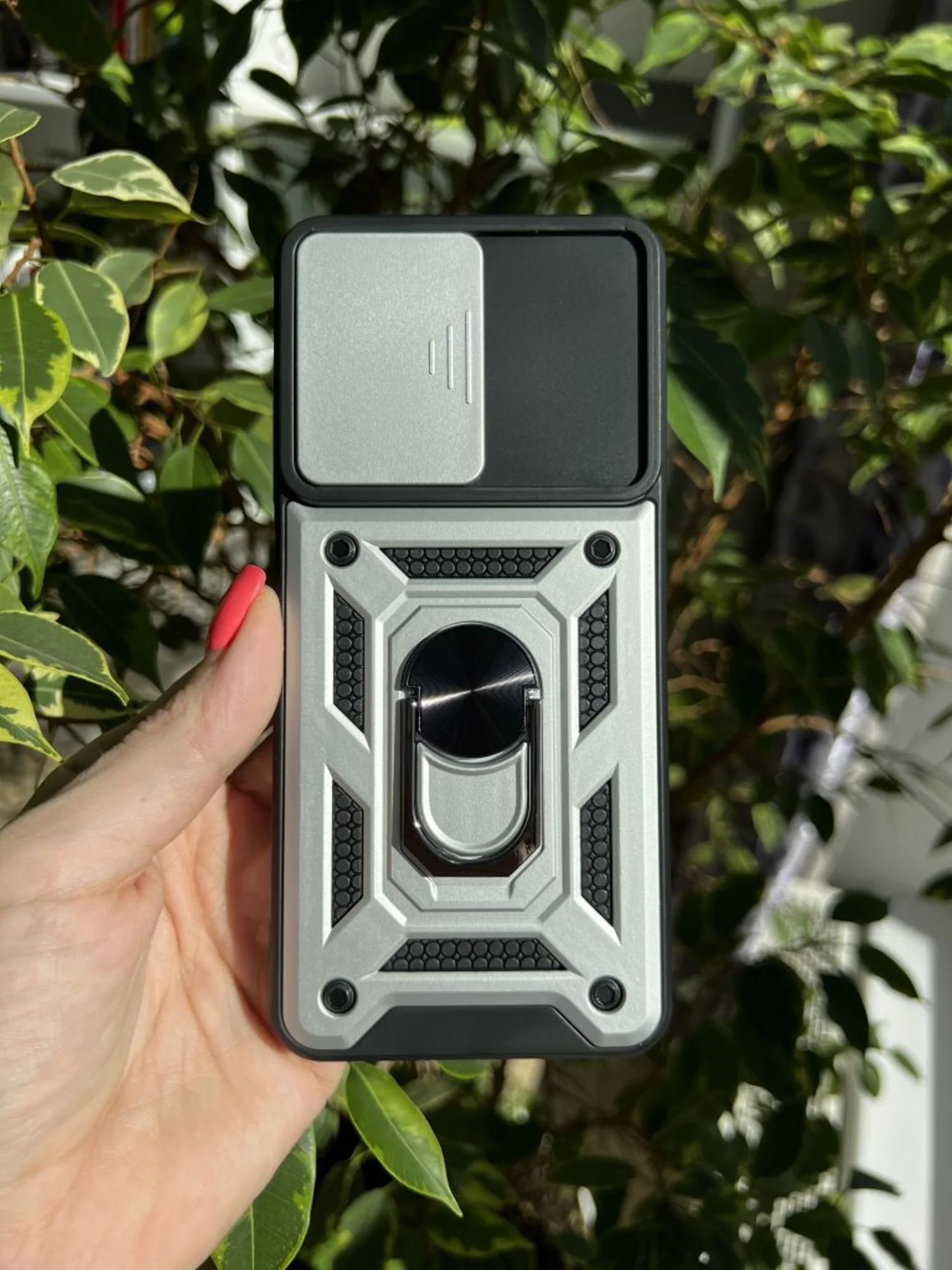 Серебряный чехол противоударный armors для Xiaomi Redmi Note 11 и Note 11S 4G с защитой камеры