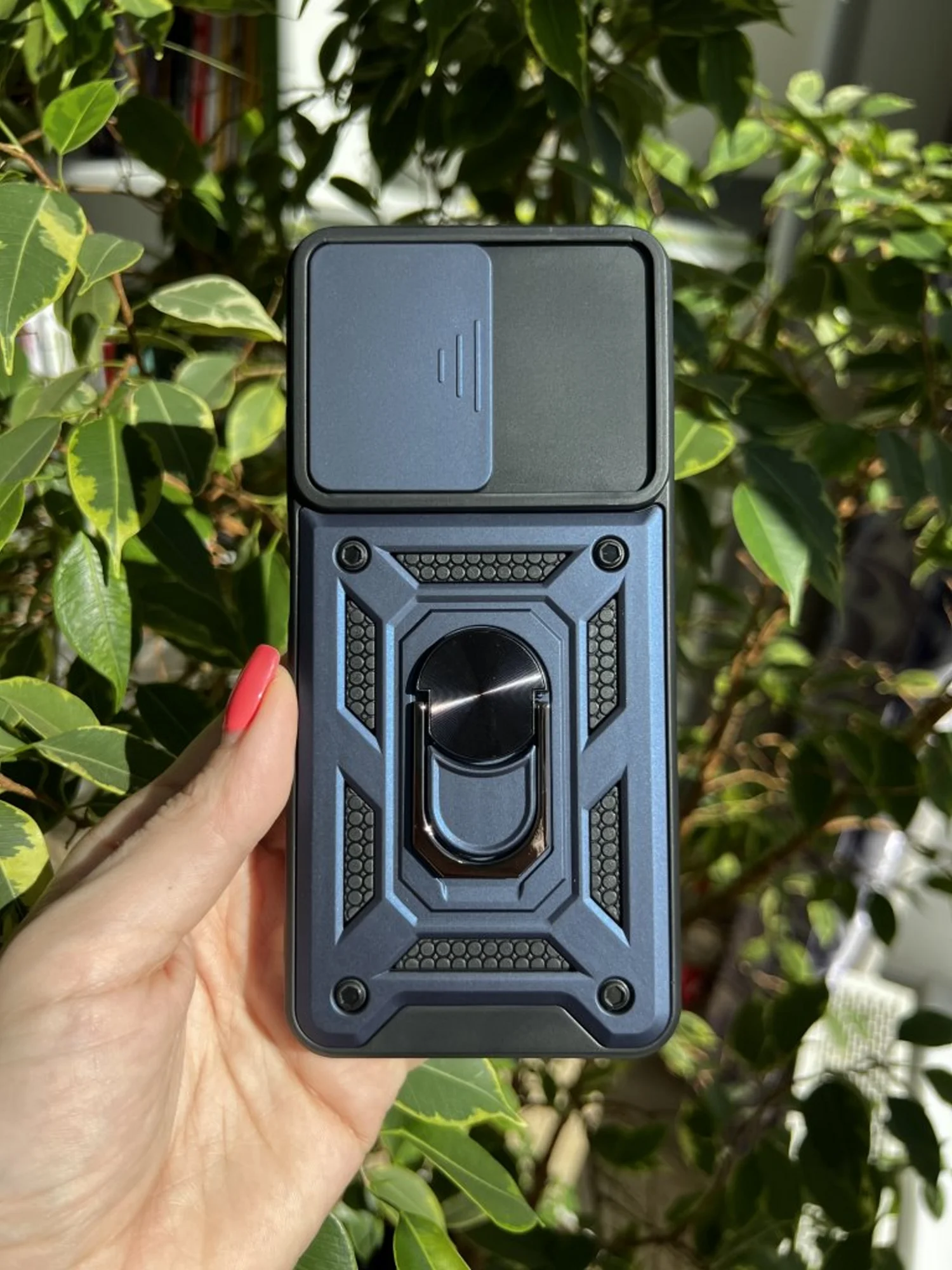 Темно-синий чехол противоударный armors для Xiaomi Redmi Note 11 и Note 11S 4G с защитой камеры